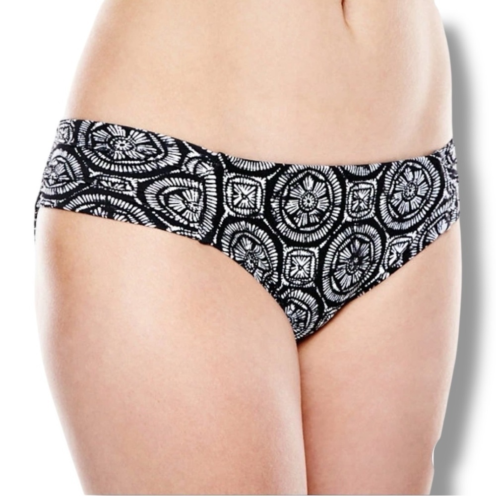 STYLUS Navy Floral Swimwear Bikini Brief Low Rise Bathing Suit Bottoms